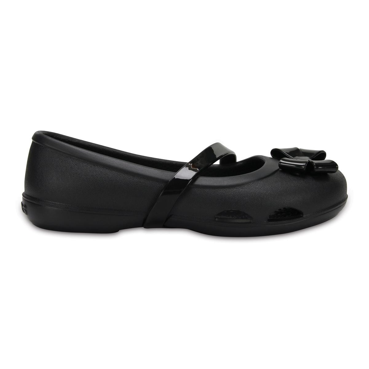 Balerini Crocs Kids' Lina Flat Negru - Black - imagine 7